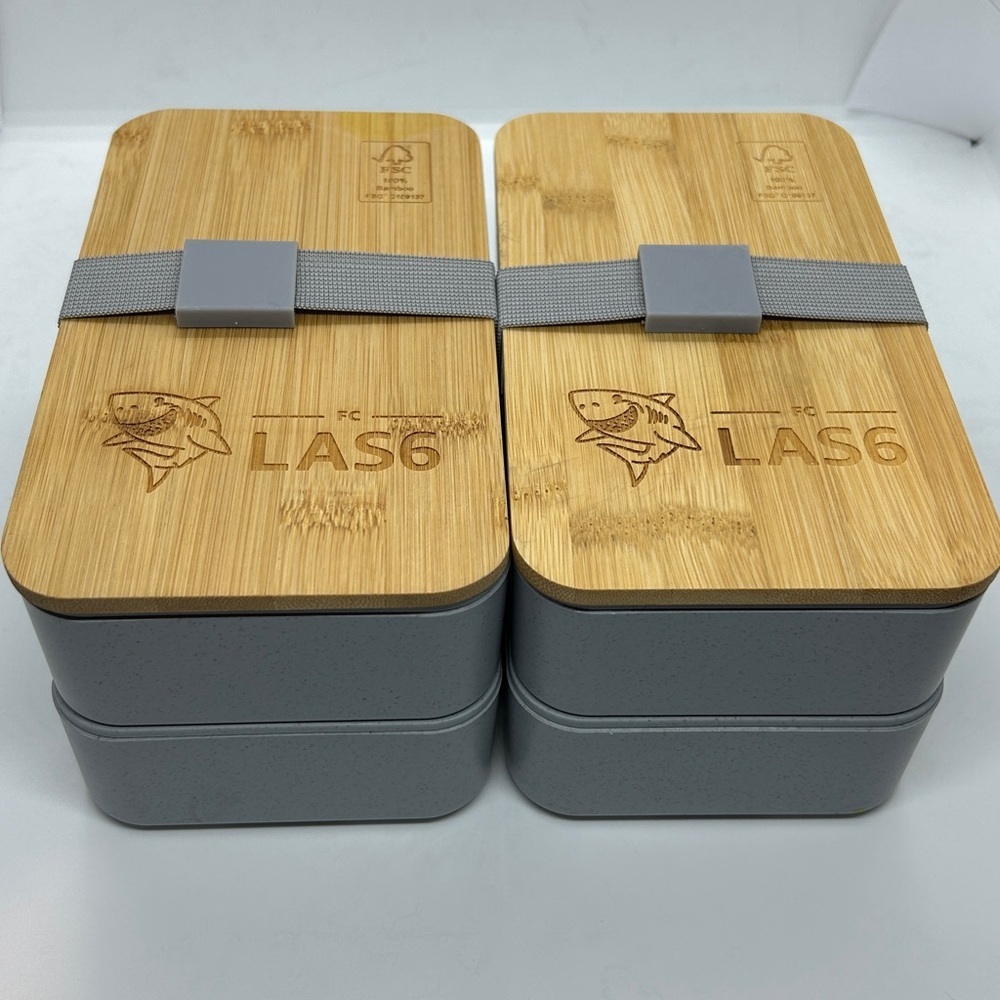 Bamboo and Gray Bento Japanese
Wood Bento Lunch Boxes 2 Layer. Set of two